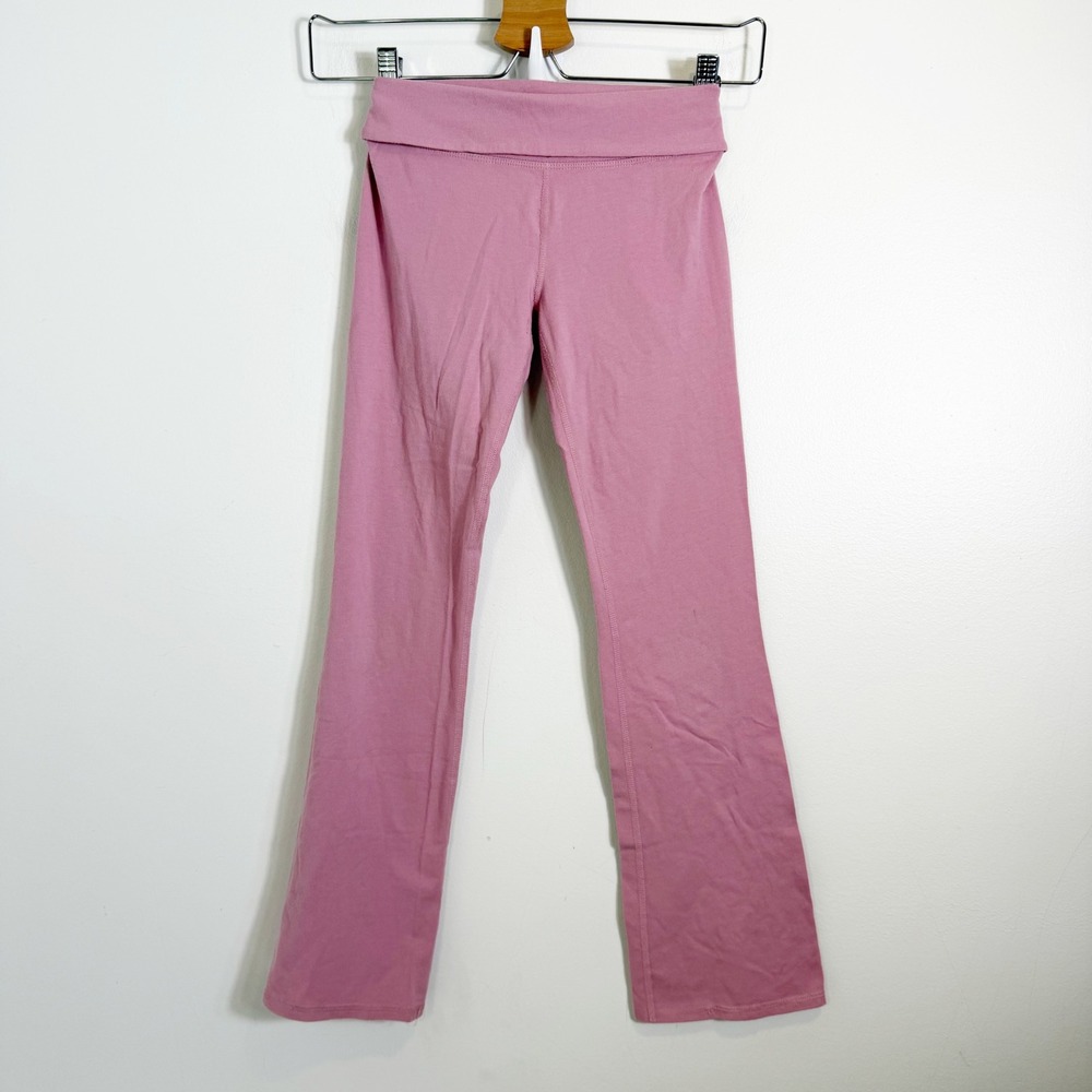 Abercrombie Kids Flare Leggings Girls 7/8 Long Pink Bootcut Yoga Pants